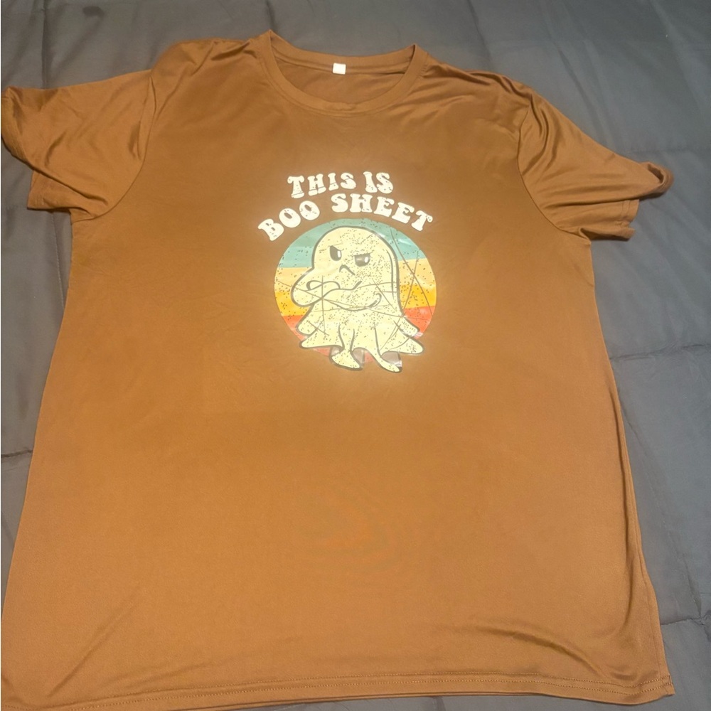 SHEIN Brown 'This is Boo Sheet' Graphic Tee